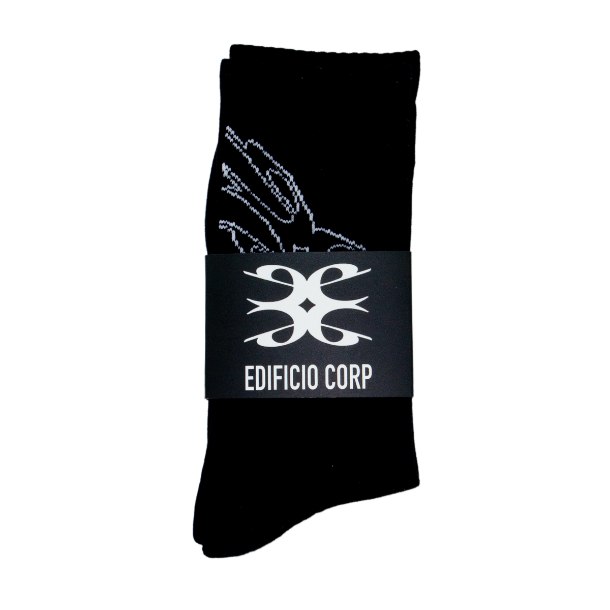 EDIFICIO SCRIPT SOCKS - BLACK