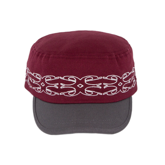 EDIFICIO MESSENGER HAT - BURGUNDY/GREY