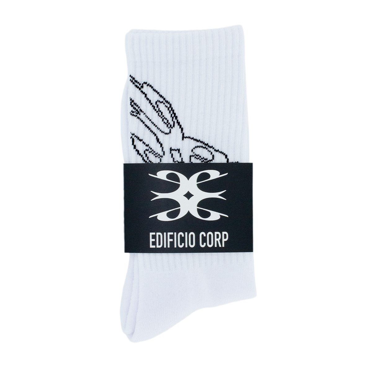 EDIFICIO SCRIPT SOCKS - WHITE